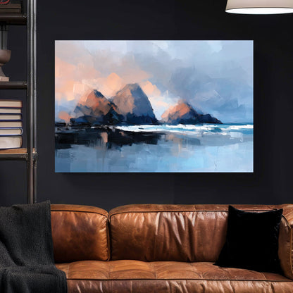 Mountain landscape impressionist modern wall art print