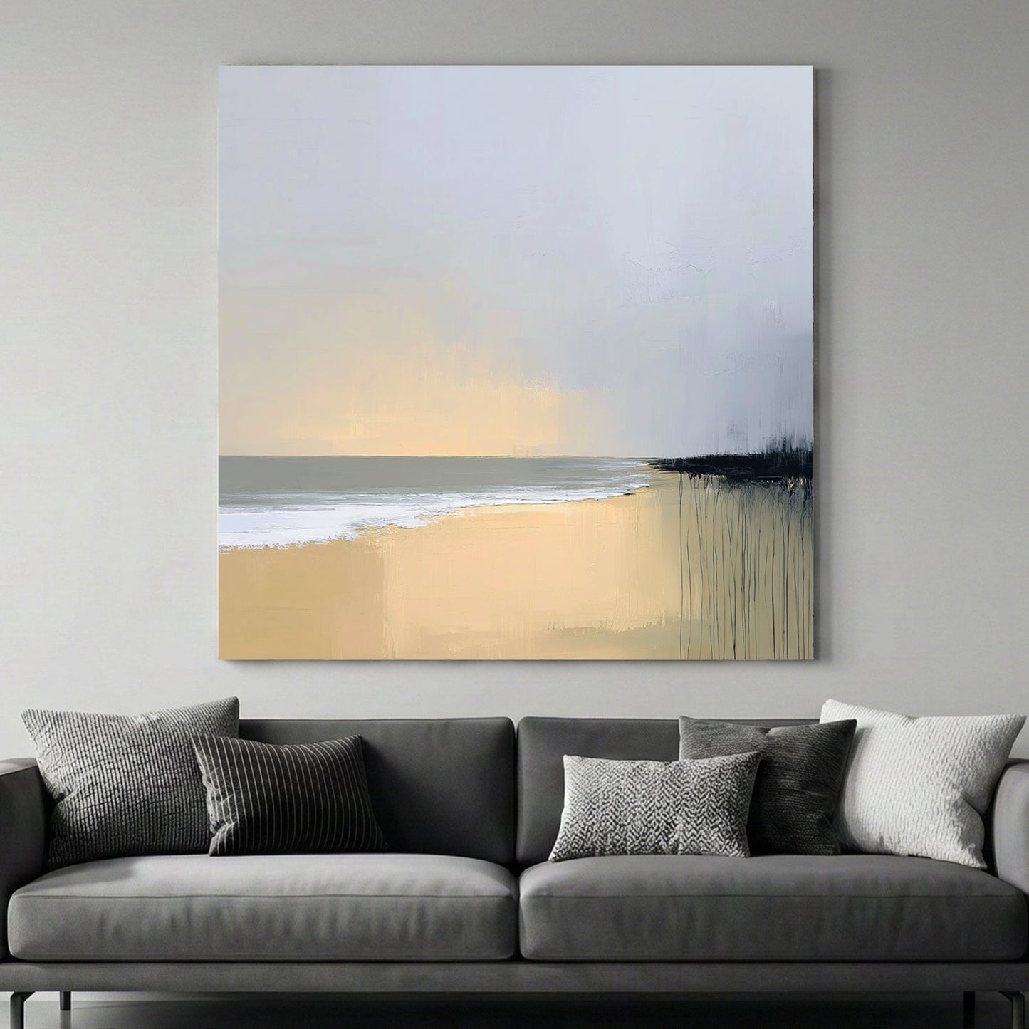 Beach landscape contemporary minimalist wall art print