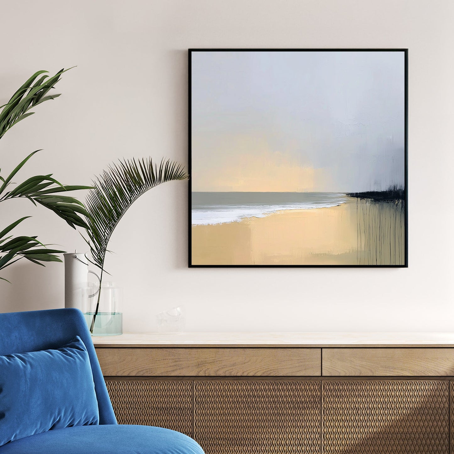 Beach landscape contemporary minimalist wall art print