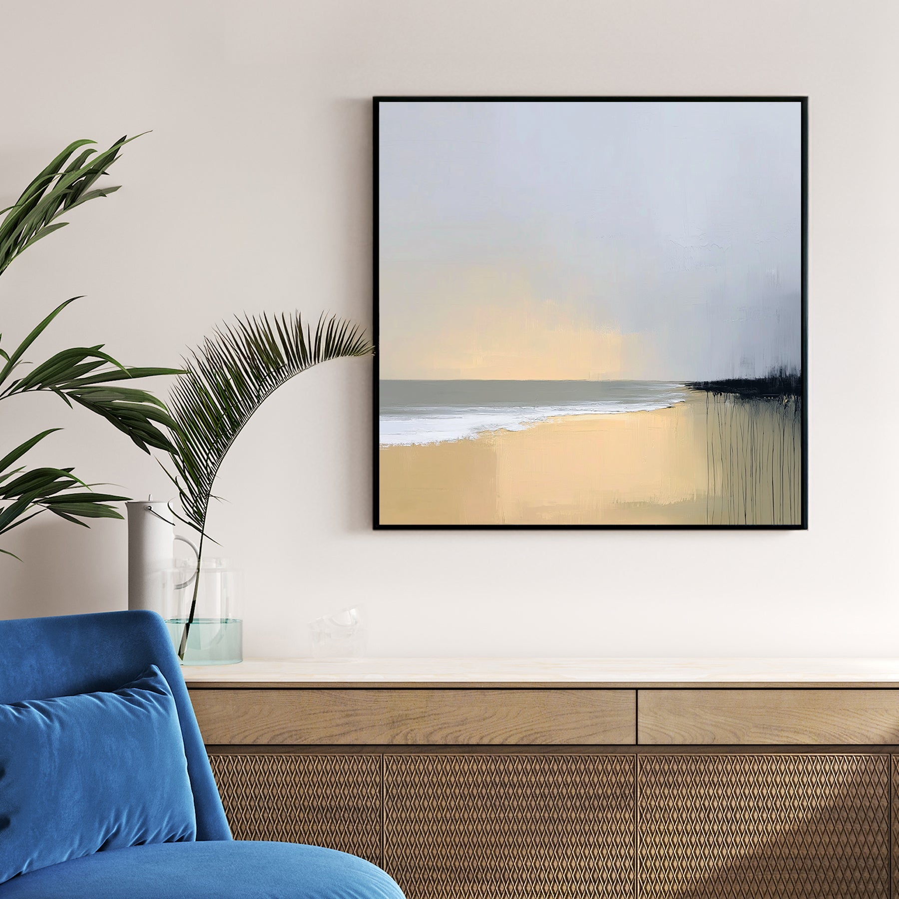 Beach landscape contemporary minimalist wall art print