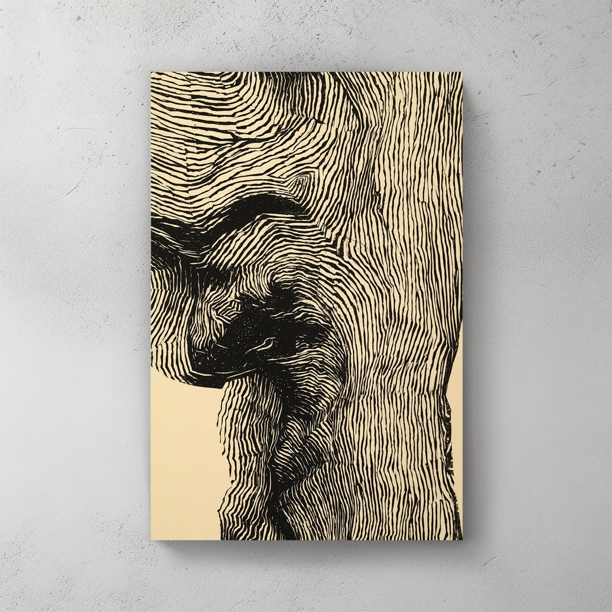 Profile portrait line art minimal wall art print