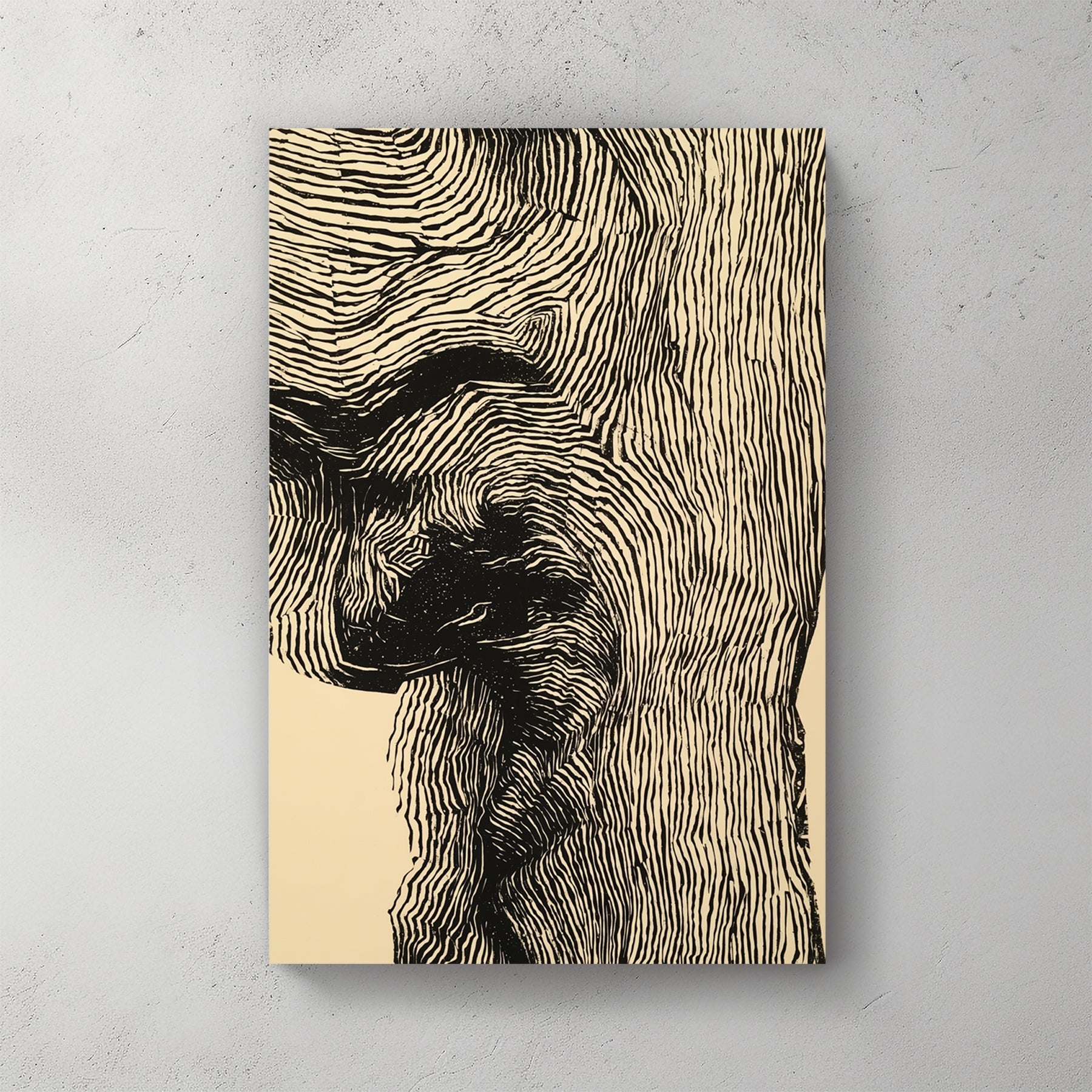 Profile portrait line art minimal wall art print