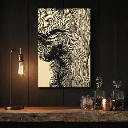 Profile portrait line art minimal wall art print