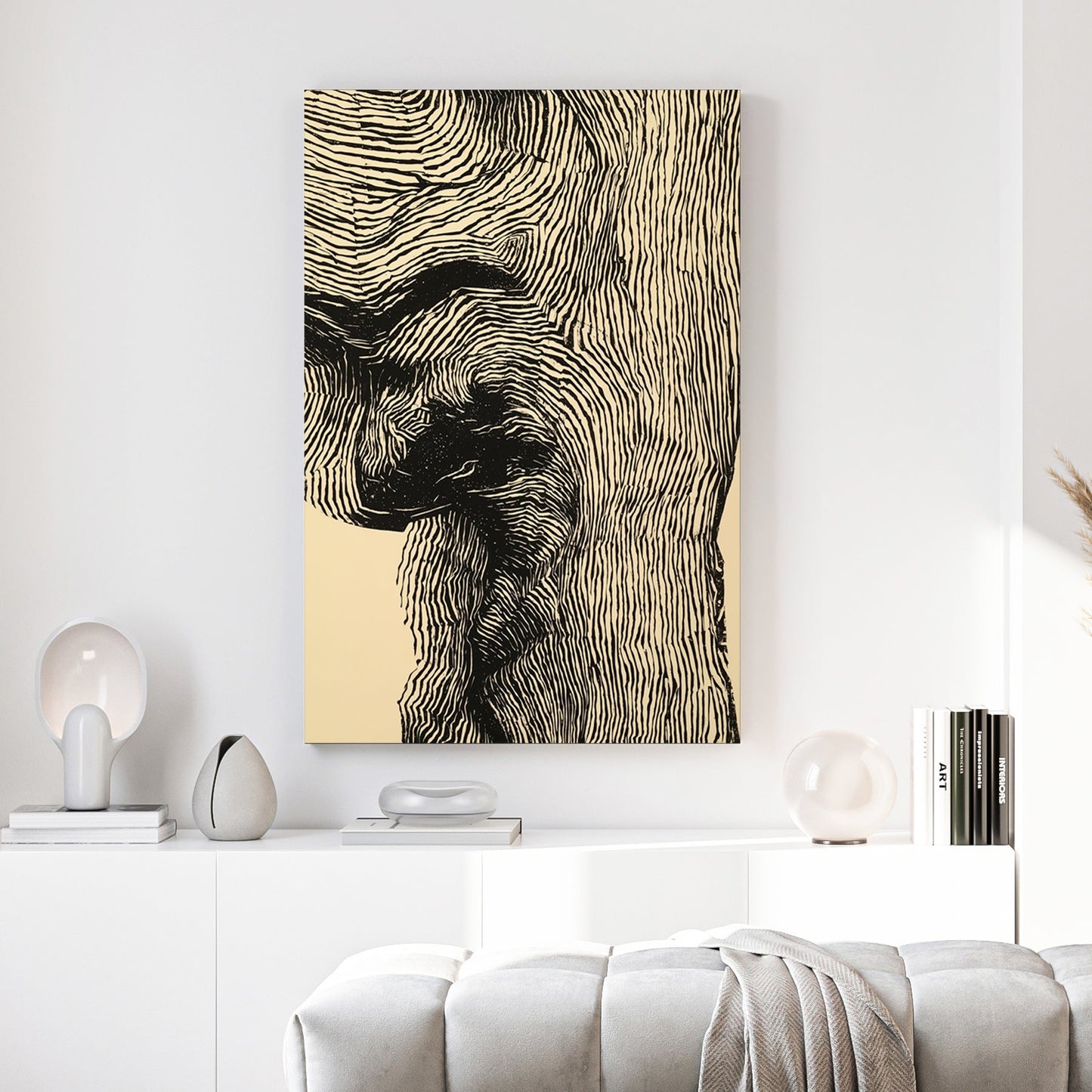 Profile portrait line art minimal wall art print