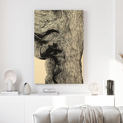 Profile portrait line art minimal wall art print