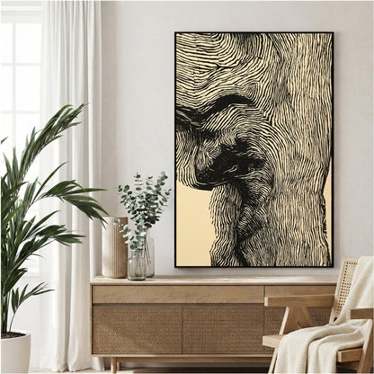 Profile portrait line art minimal wall art print