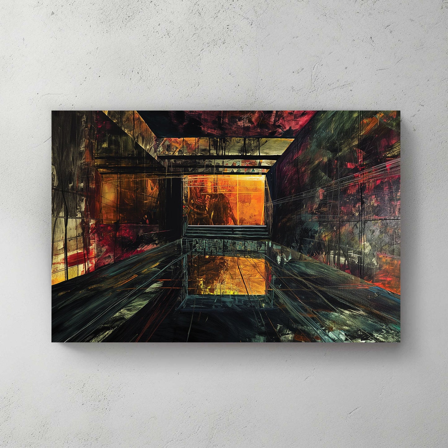 Urban industrial street art gritty wall art print