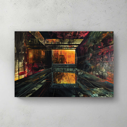 Urban industrial street art gritty wall art print