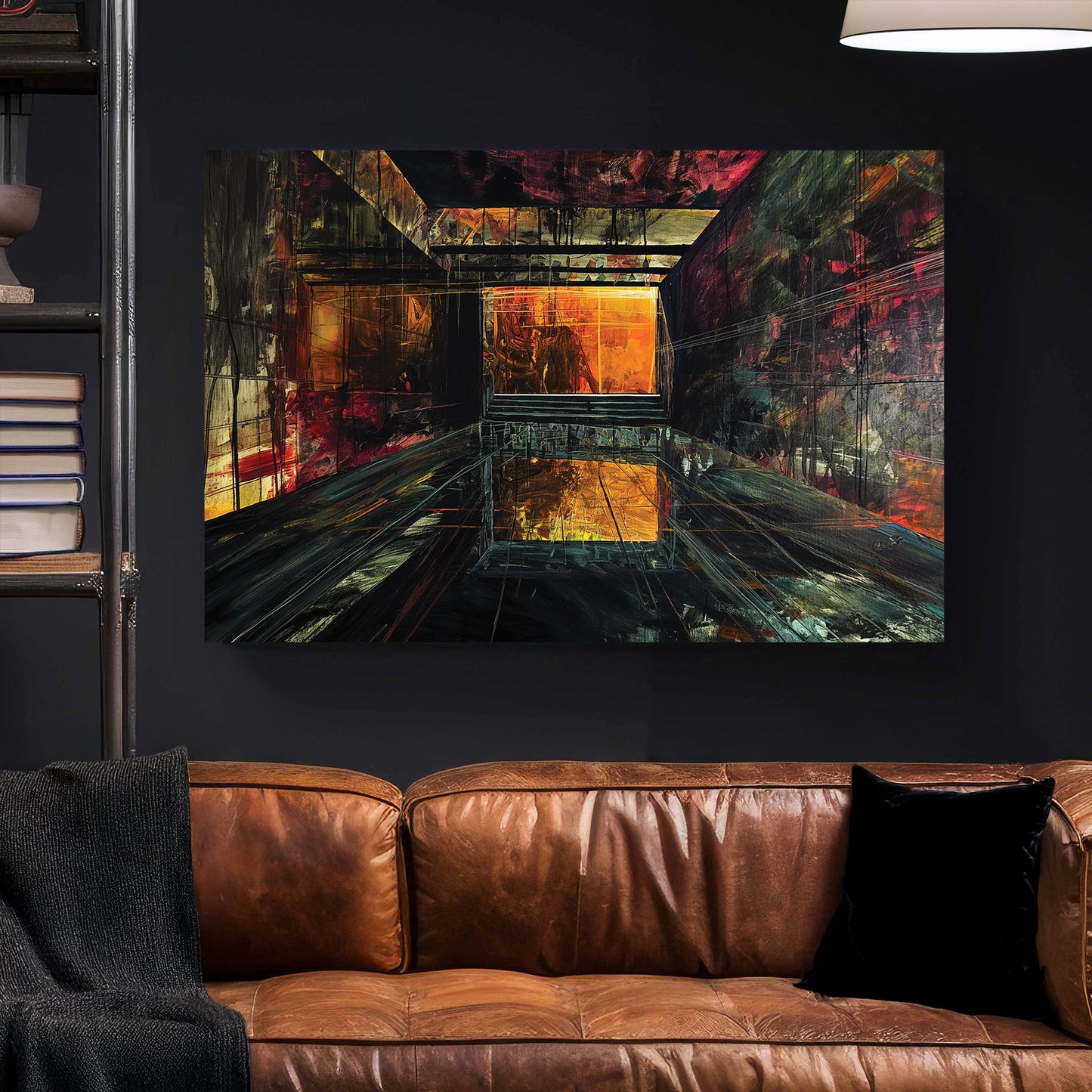 Urban industrial street art gritty wall art print
