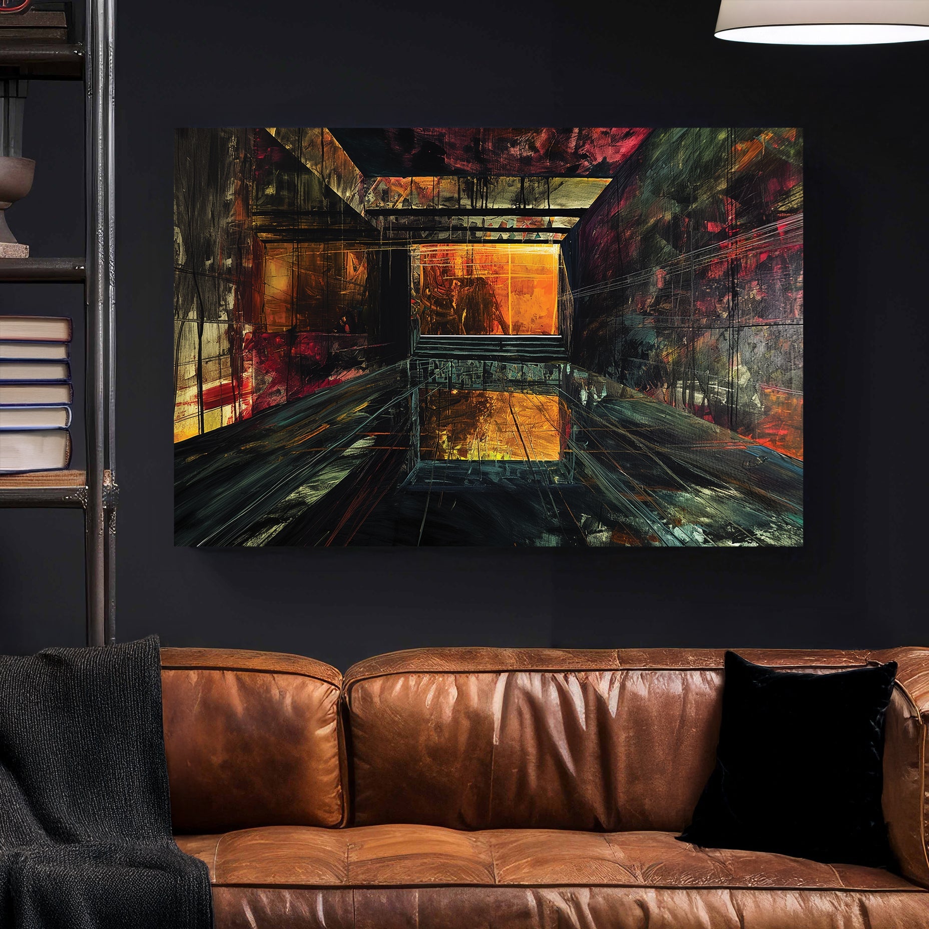 Urban industrial street art gritty wall art print