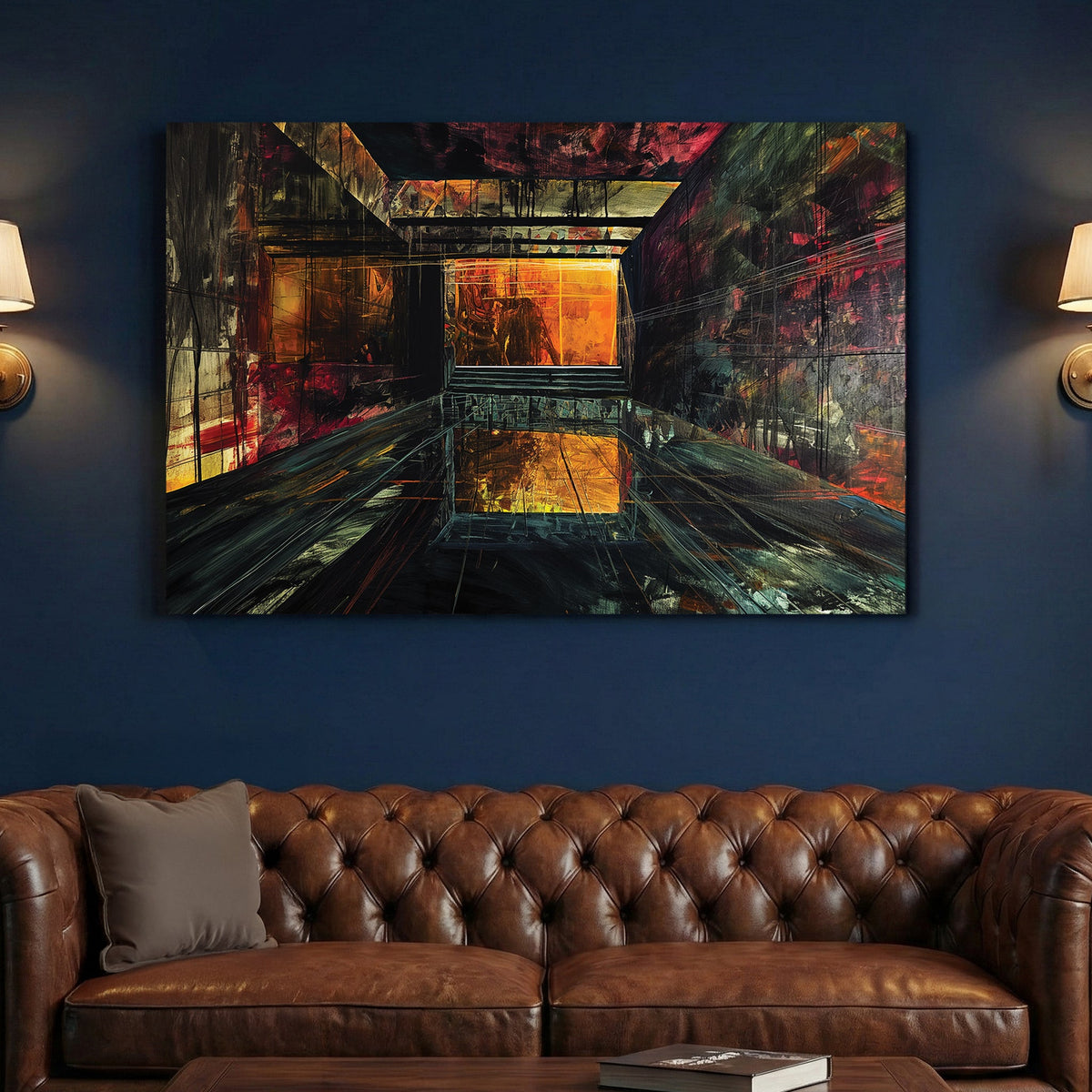Urban industrial street art gritty wall art print