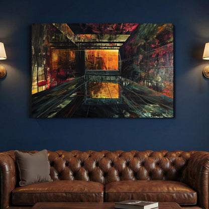 Urban industrial street art gritty wall art print