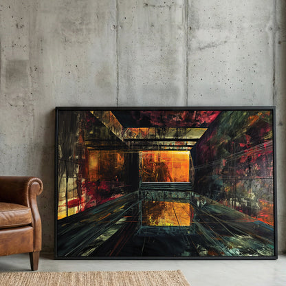 Urban industrial street art gritty wall art print