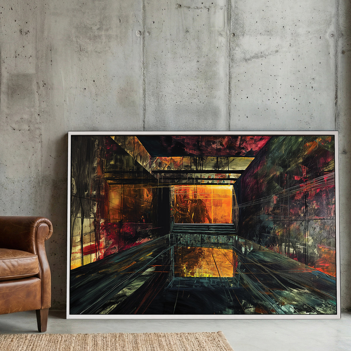 Urban industrial street art gritty wall art print