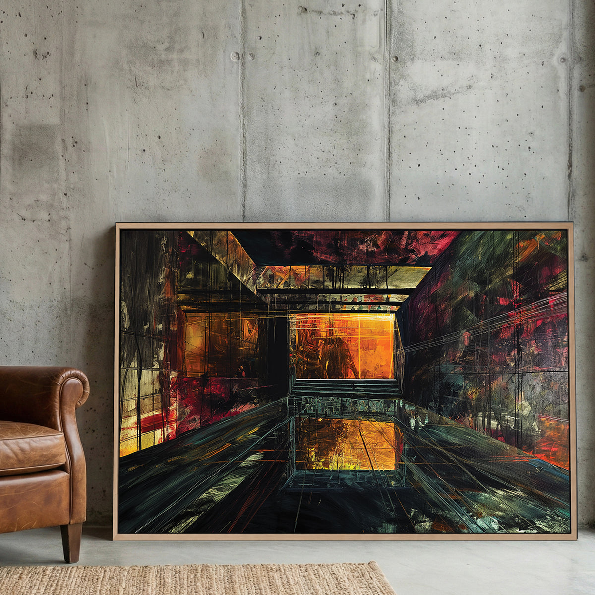 Urban industrial street art gritty wall art print