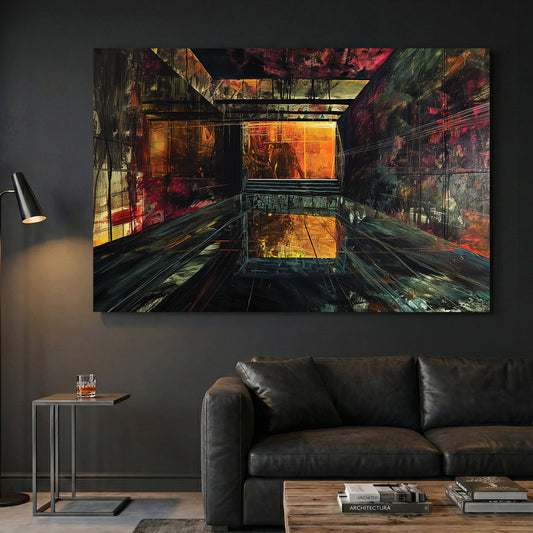 Urban industrial street art gritty wall art print