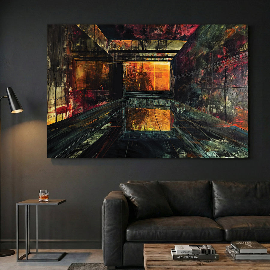 Urban industrial street art gritty wall art print