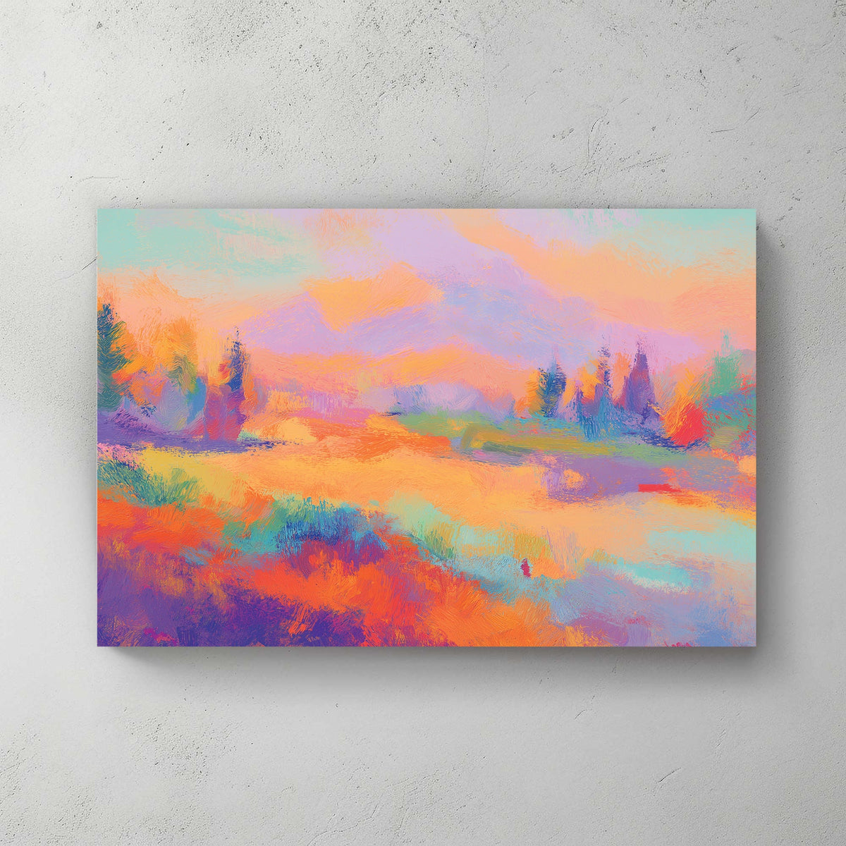 Nature landscape impressionist colourful wall art print