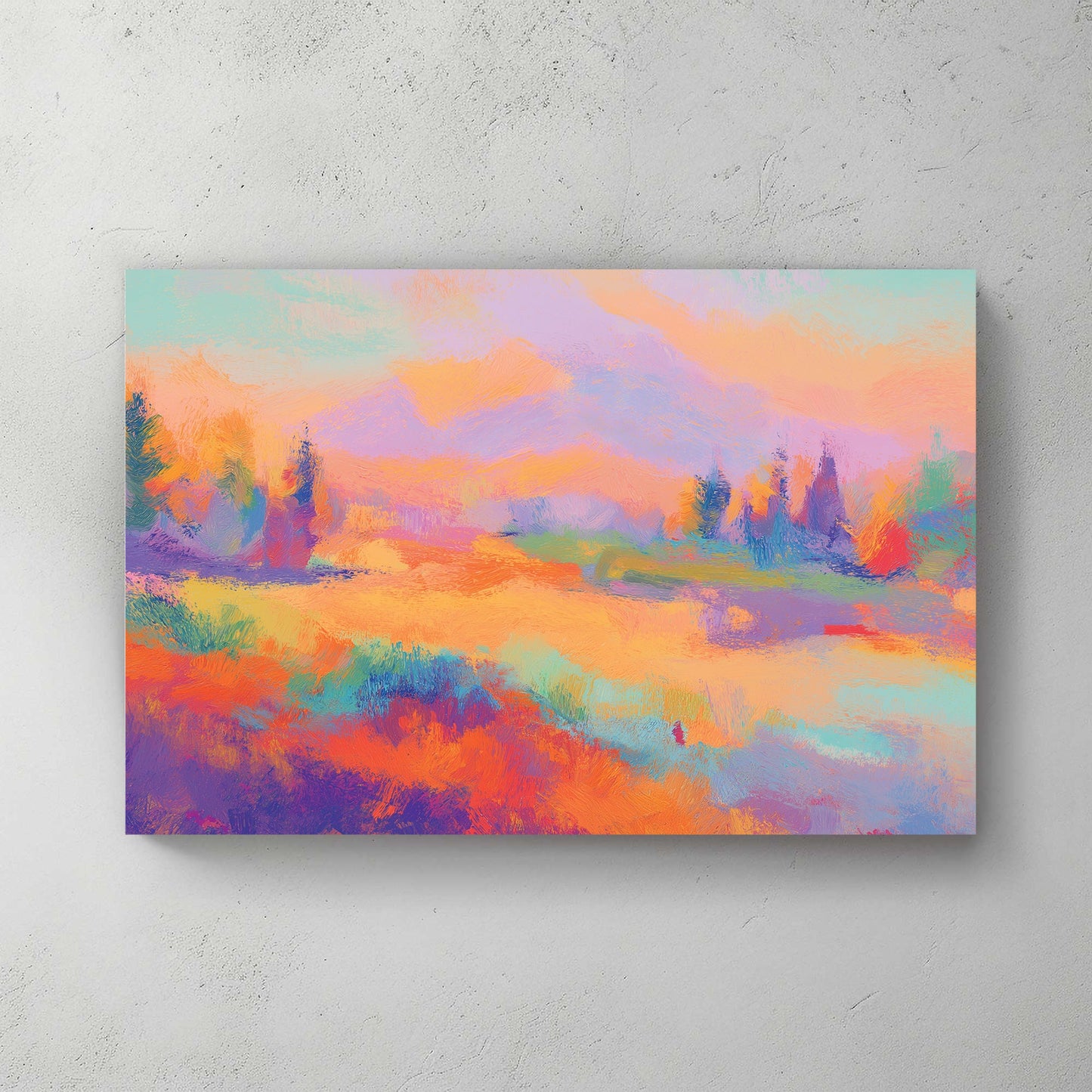 Nature landscape impressionist colourful wall art print