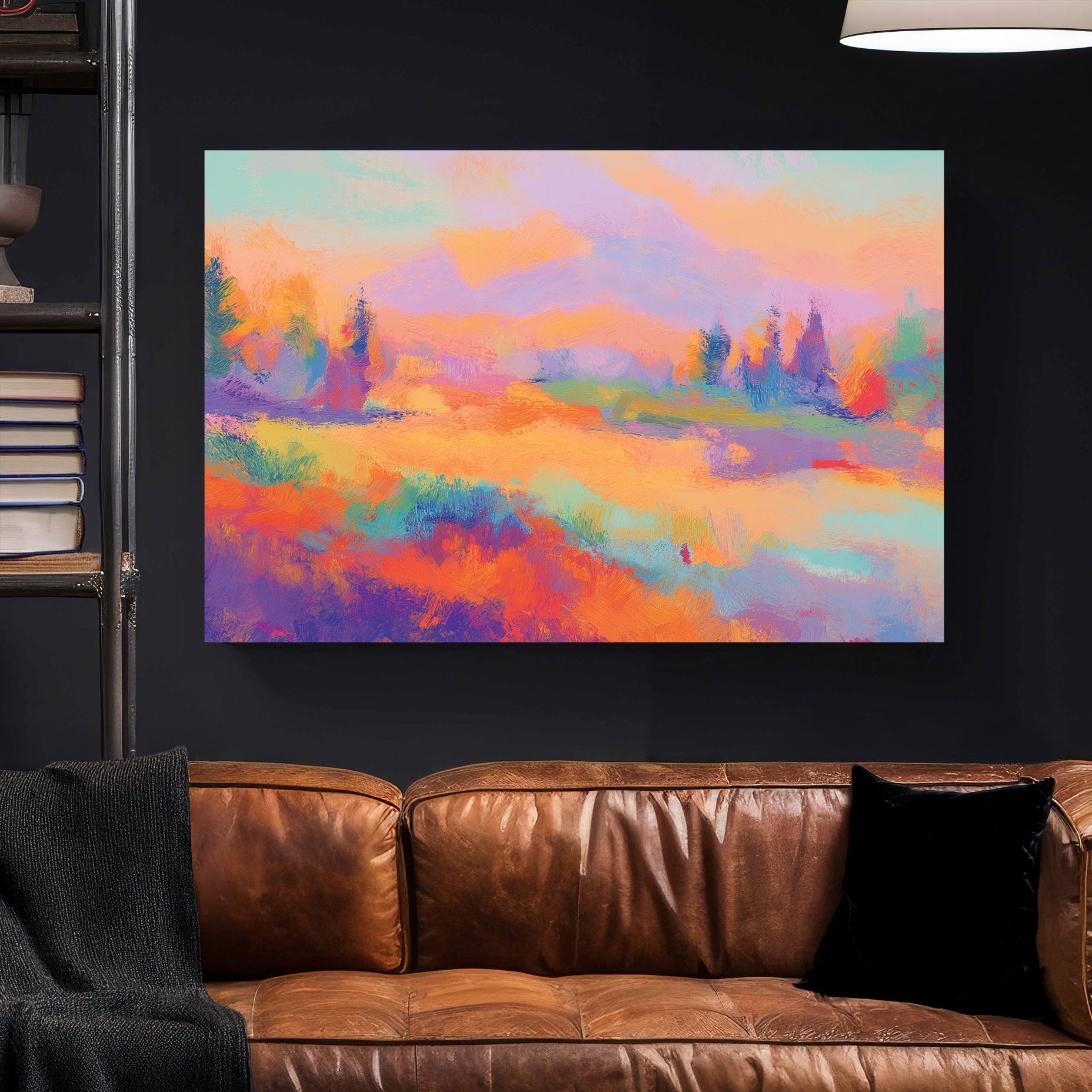 Nature landscape impressionist colourful wall art print