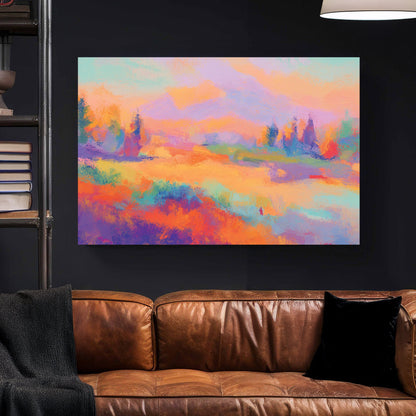 Nature landscape impressionist colourful wall art print