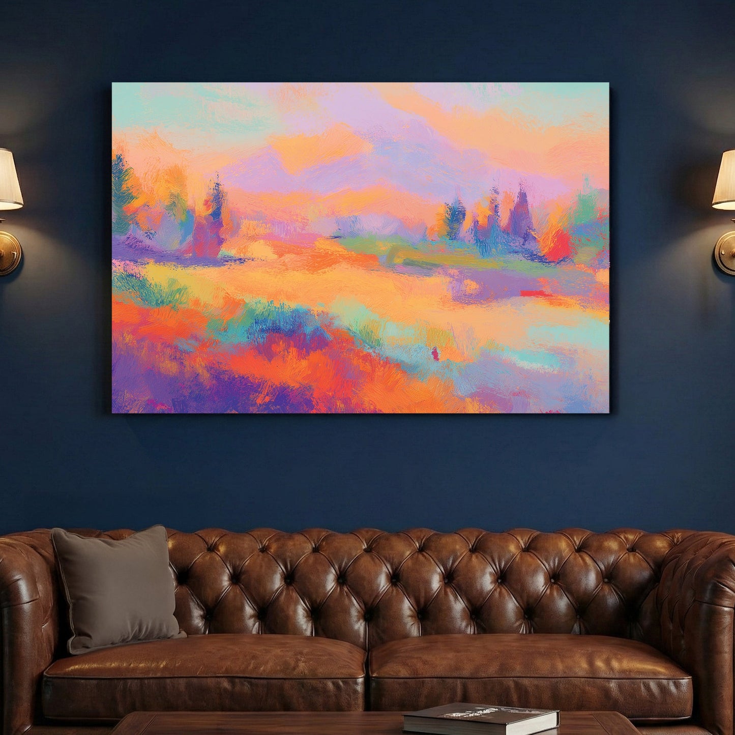 Nature landscape impressionist colourful wall art print