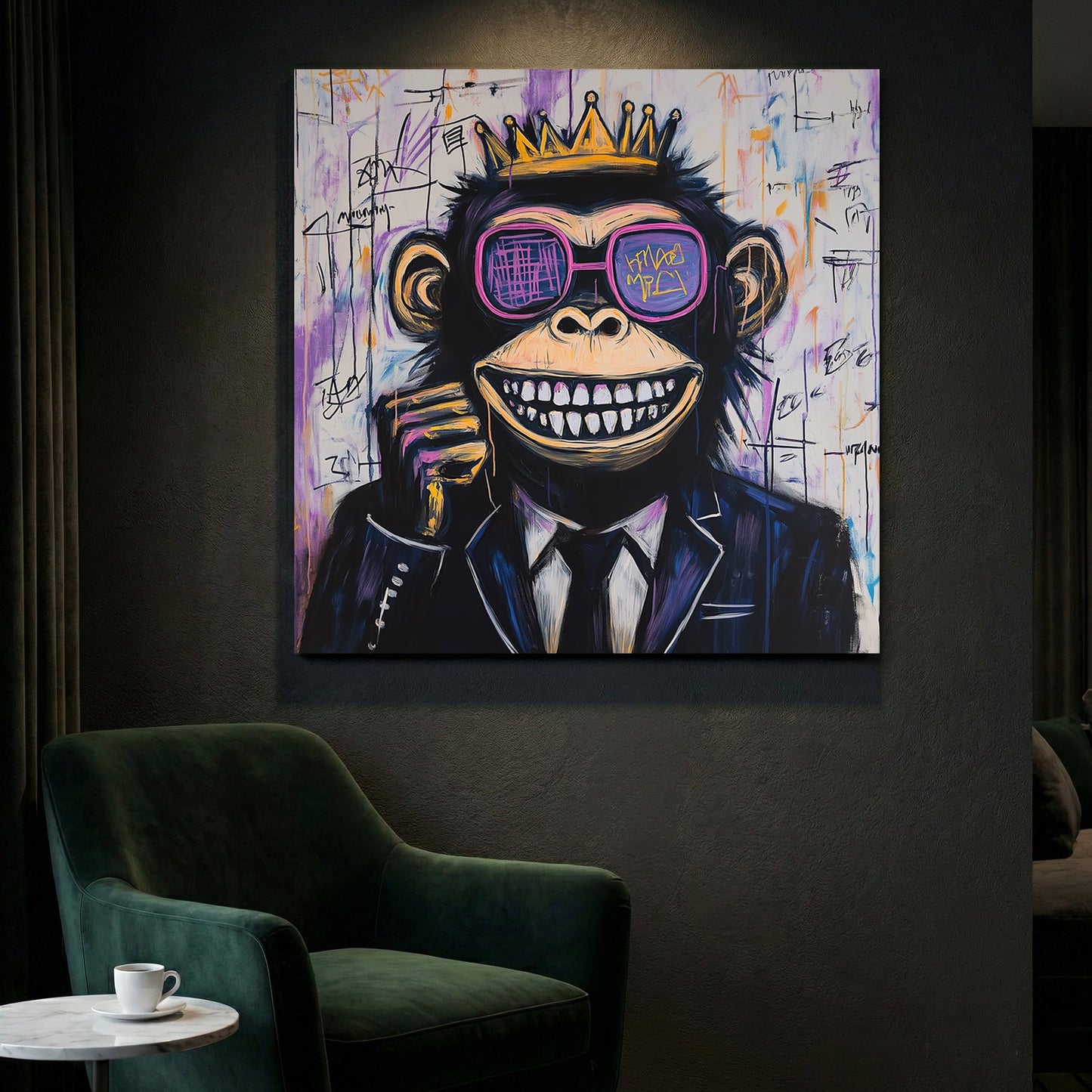Monkey street art pop art stylish wall art print