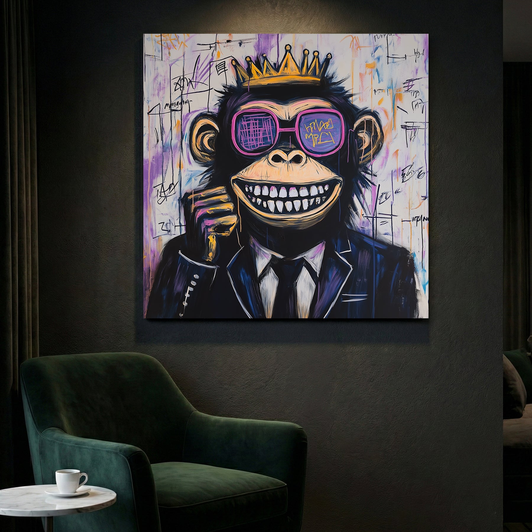 Monkey street art pop art stylish wall art print