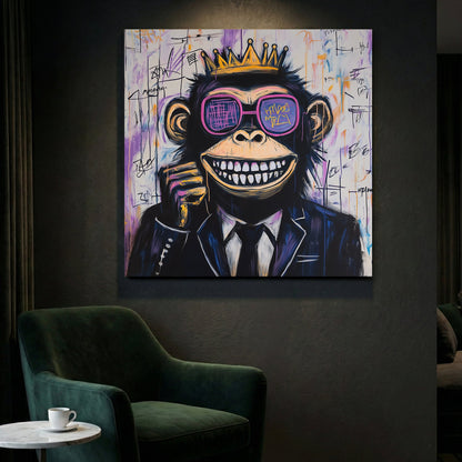 Monkey street art pop art stylish wall art print