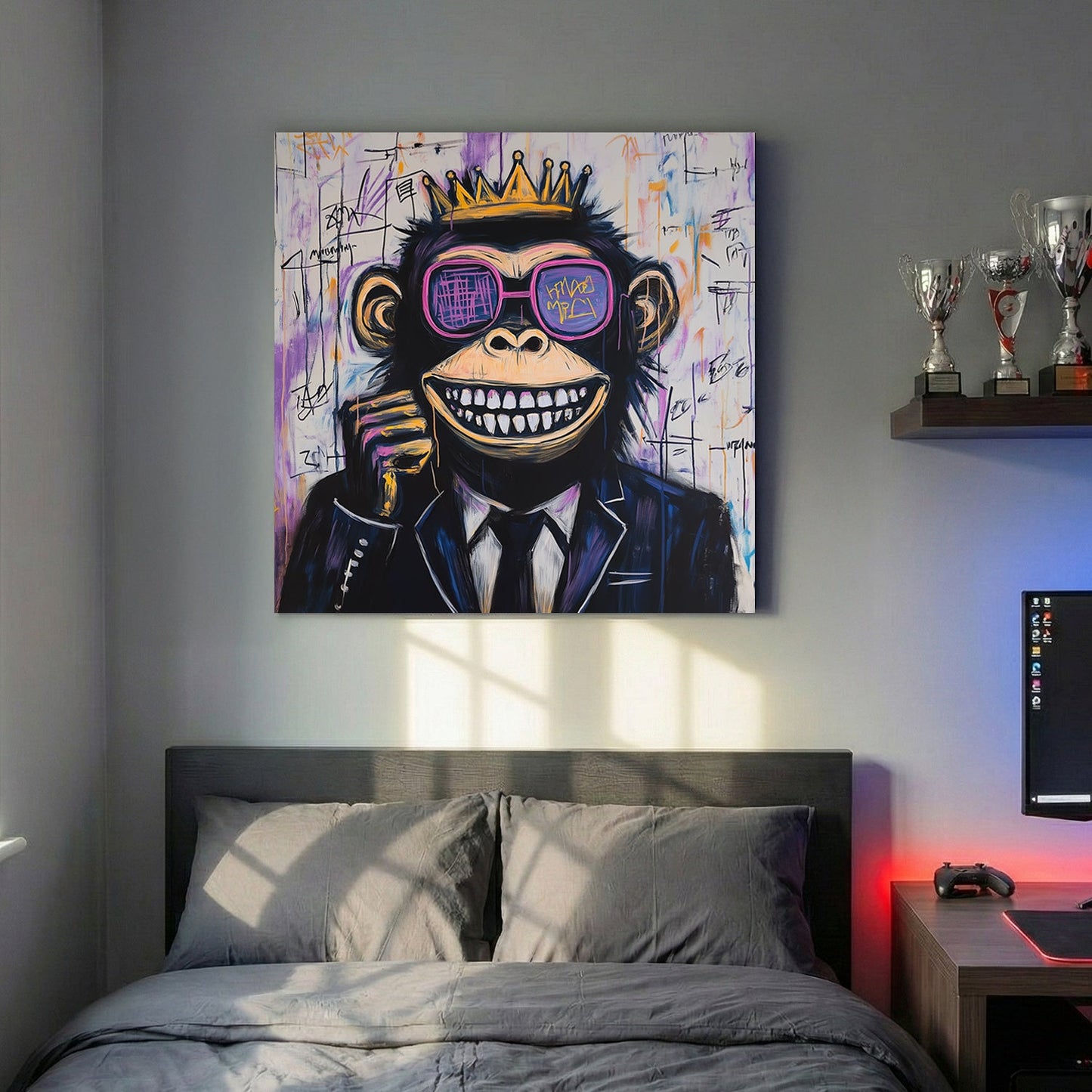 Monkey street art pop art stylish wall art print
