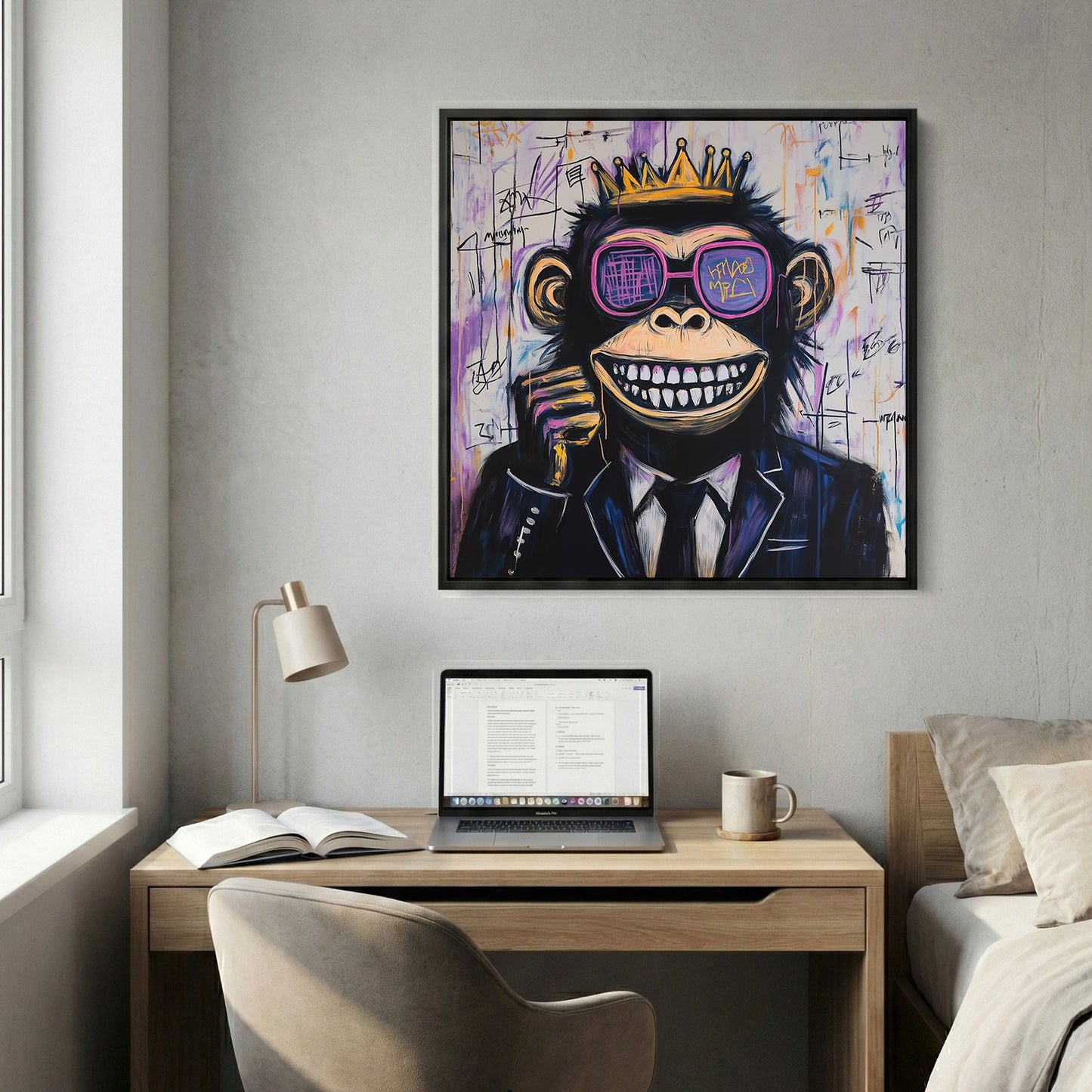 Monkey street art pop art stylish wall art print