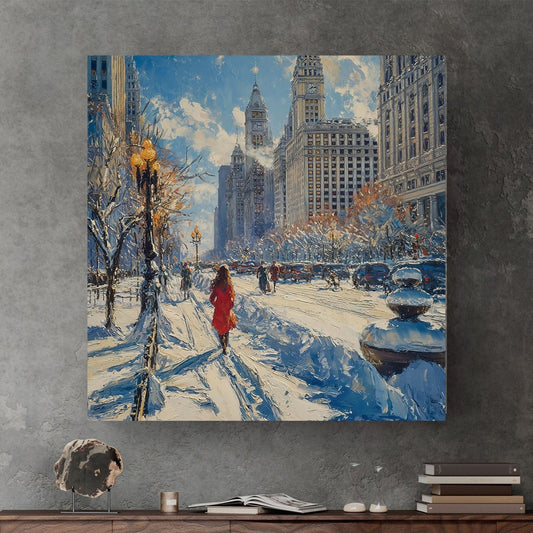Cold Chicago #381 Canvas Wall Art & Metal Prints