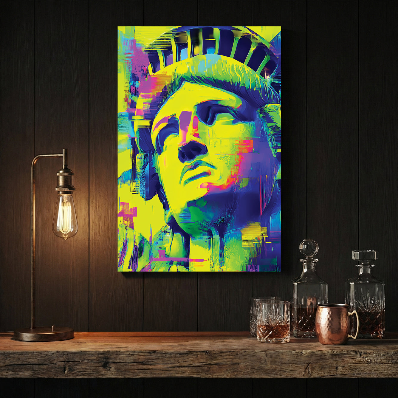 Statue of Liberty Pop Art Bold Wall Art - Canvas, Framed & Metal