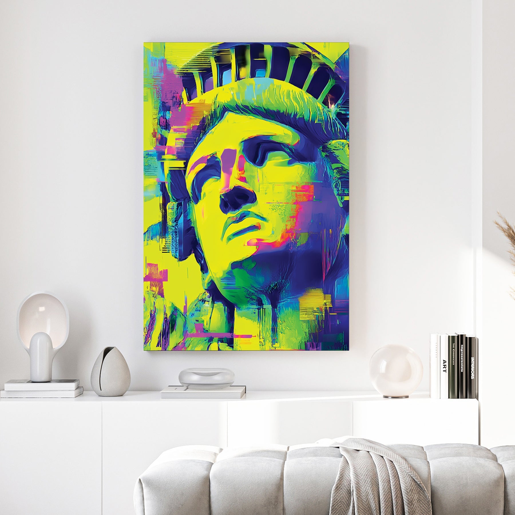 Statue of Liberty Pop Art Bold Wall Art - Canvas, Framed & Metal