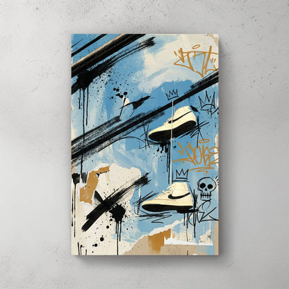 No Excuses motivational typography sketch wall art