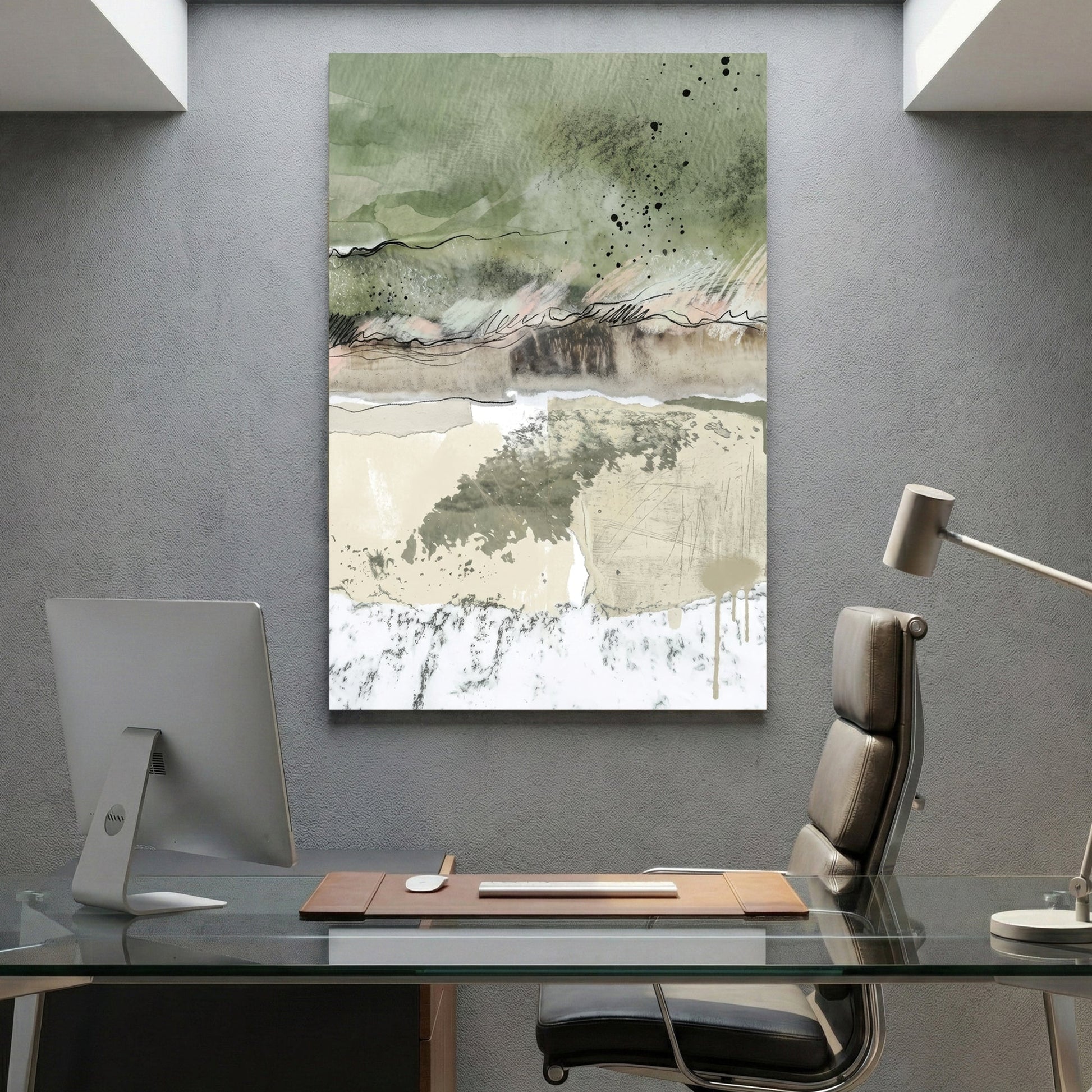 Abstract landscape watercolour minimal nature wall art print