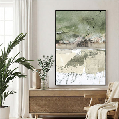 Abstract landscape watercolour minimal nature wall art print