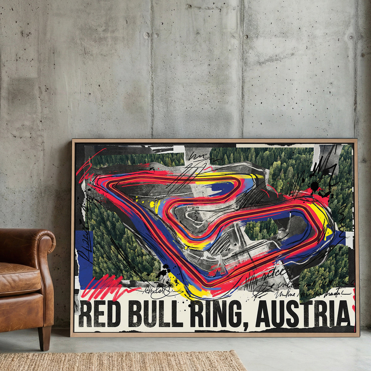 Red Bull Ring Austria F1 circuit modern racing wall art