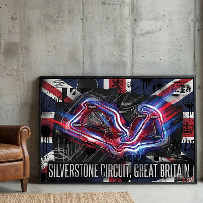 Silverstone Circuit Great Britain F1 racing modern wall art