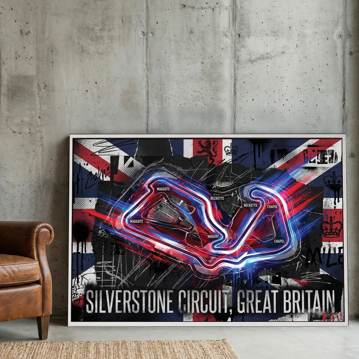 Silverstone Circuit Great Britain F1 racing modern wall art