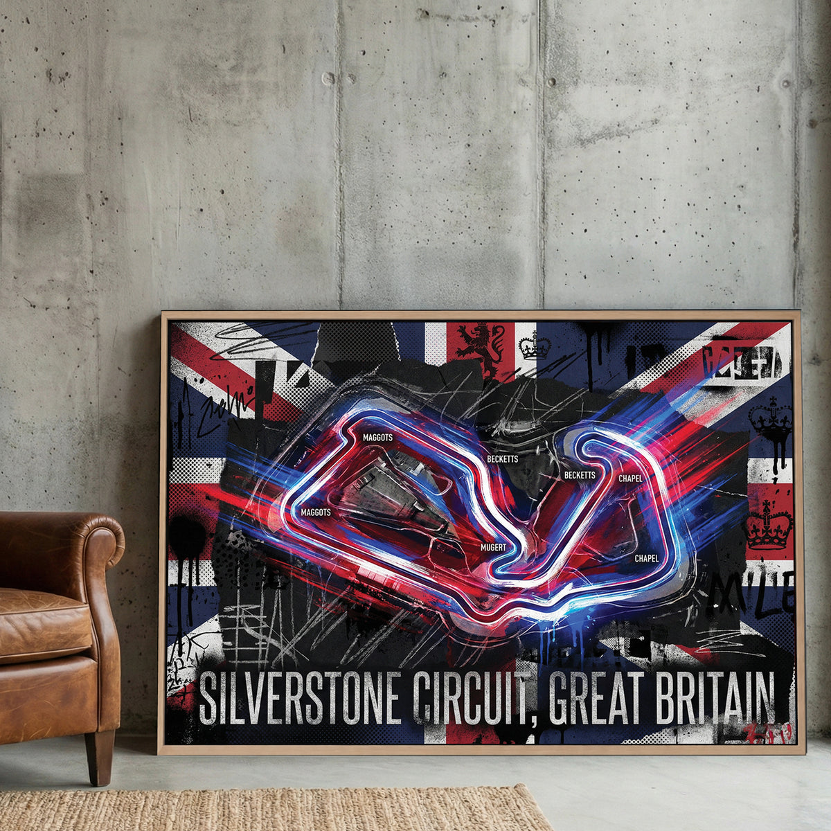 Silverstone Circuit Great Britain F1 racing modern wall art