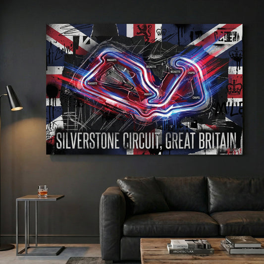 Silverstone Circuit Great Britain F1 racing modern wall art
