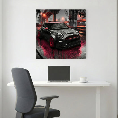 MINI Cooper urban racing street art wall art print