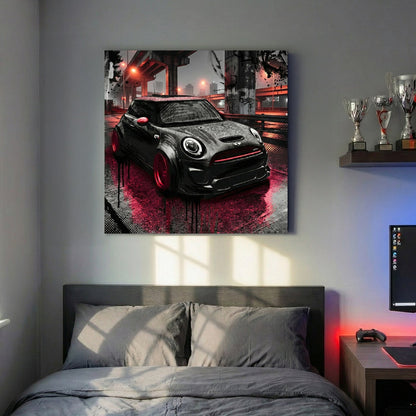 MINI Cooper urban racing street art wall art print
