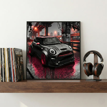 MINI Cooper urban racing street art wall art print