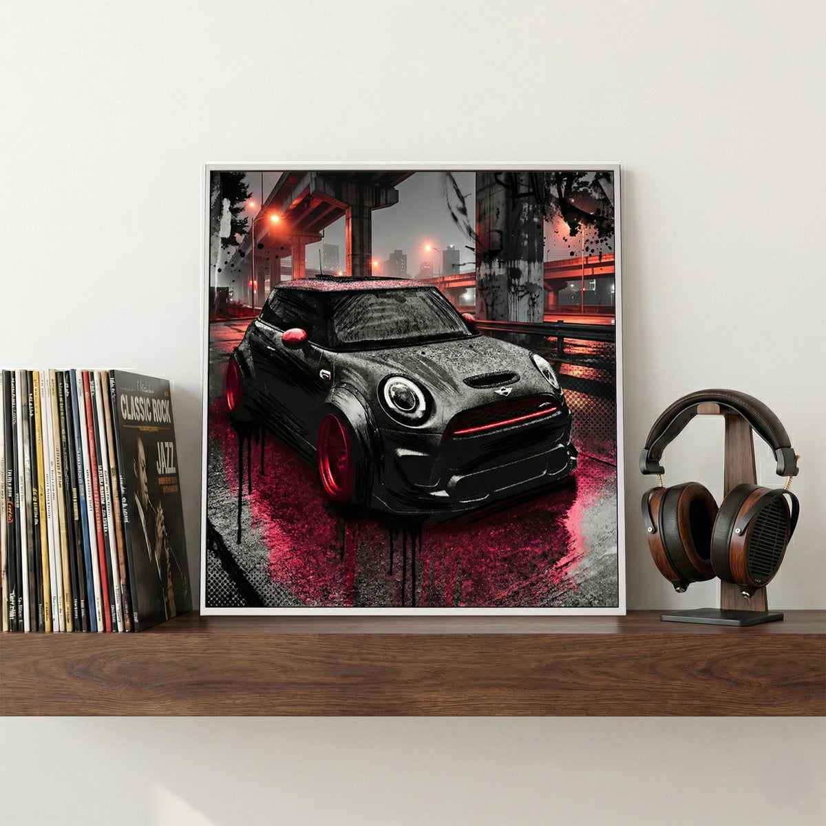 MINI Cooper urban racing street art wall art print