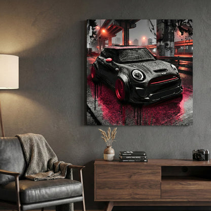 MINI Cooper urban racing street art wall art print