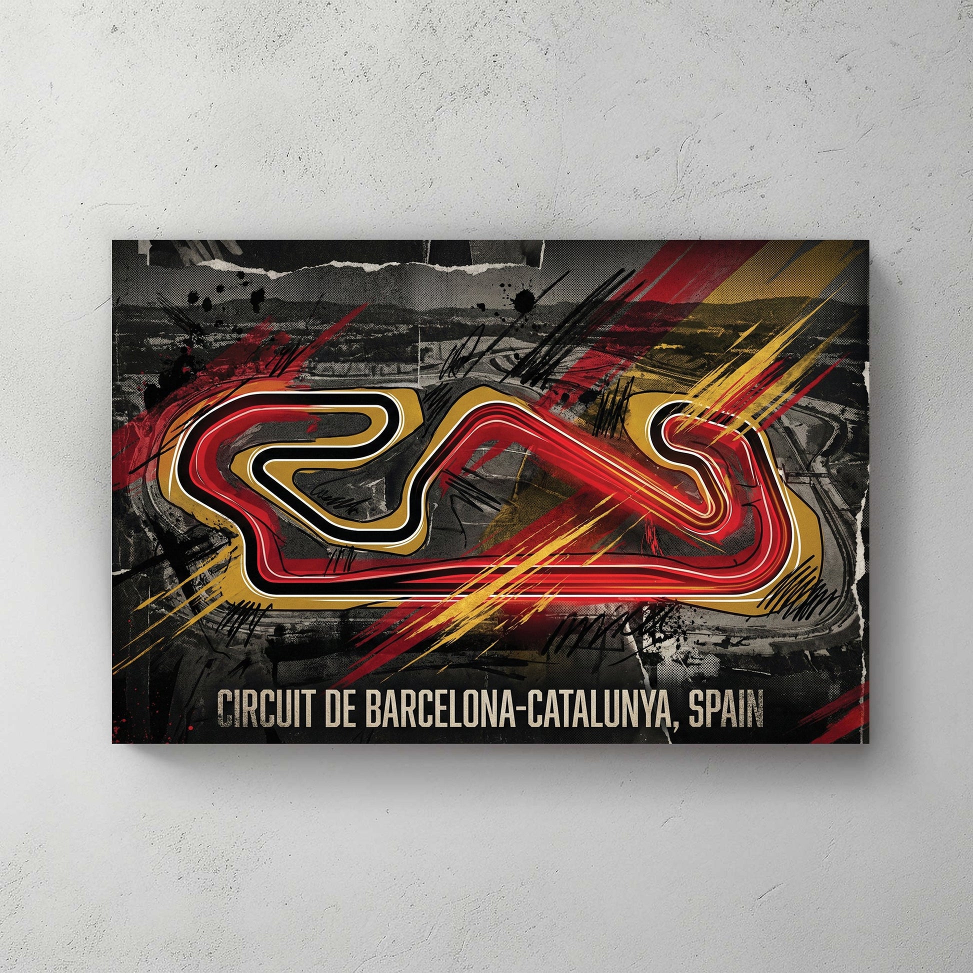 Circuit Barcelona-Catalunya race track motorsport wall art print
