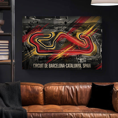 Circuit Barcelona-Catalunya race track motorsport wall art print