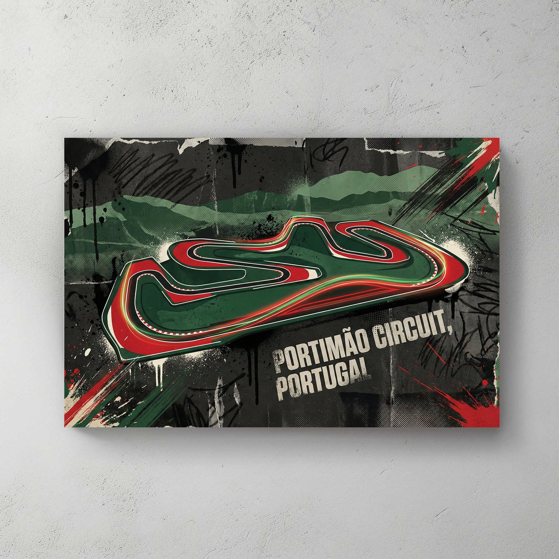 Portimão Circuit Portugal racing track wall art print
